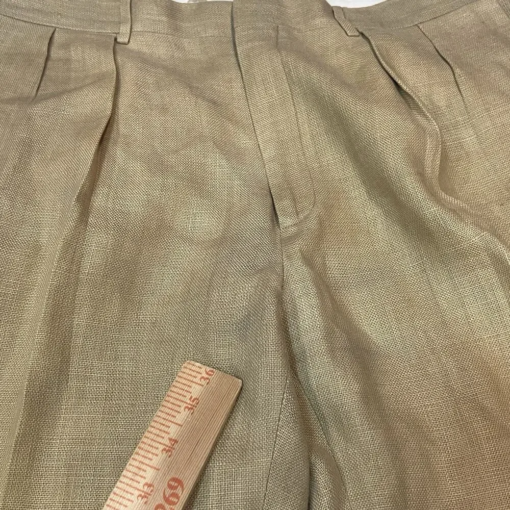 Polo Ralph Lauren 100% Flax Pleated Dress Pants ITALY 34x30 Andrew Style